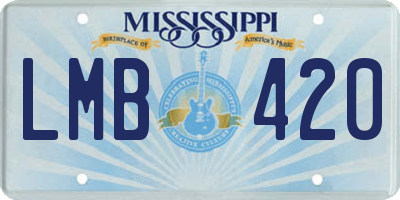 MS license plate LMB420
