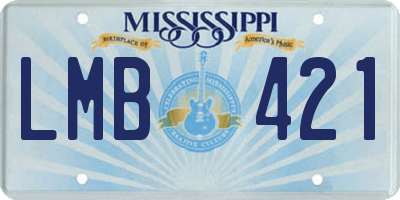 MS license plate LMB421