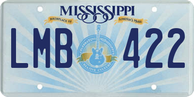 MS license plate LMB422