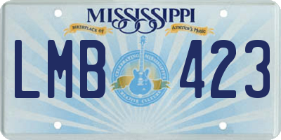 MS license plate LMB423