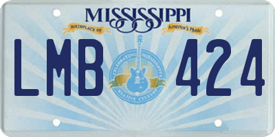 MS license plate LMB424