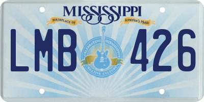 MS license plate LMB426