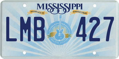MS license plate LMB427