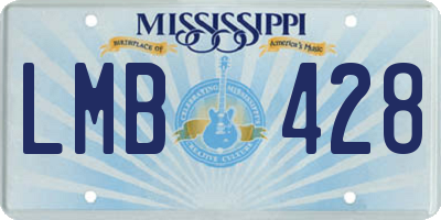 MS license plate LMB428