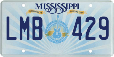 MS license plate LMB429