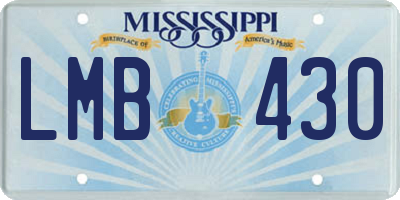 MS license plate LMB430