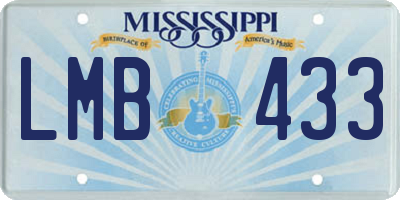 MS license plate LMB433