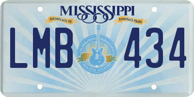 MS license plate LMB434