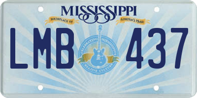 MS license plate LMB437