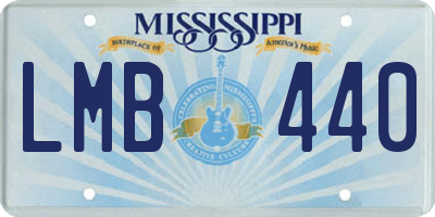 MS license plate LMB440