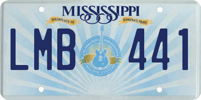 MS license plate LMB441