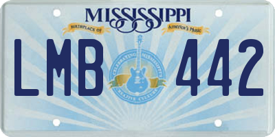 MS license plate LMB442