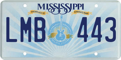 MS license plate LMB443