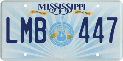 MS license plate LMB447