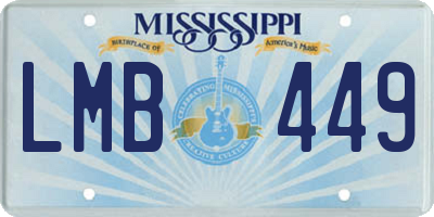 MS license plate LMB449