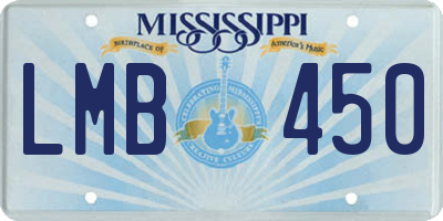 MS license plate LMB450