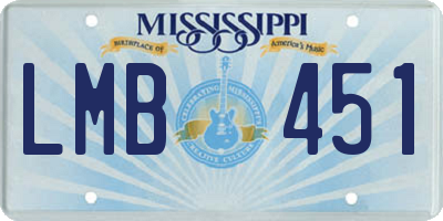 MS license plate LMB451