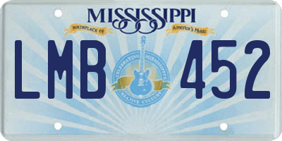 MS license plate LMB452
