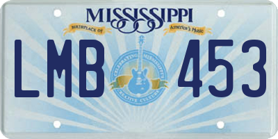 MS license plate LMB453