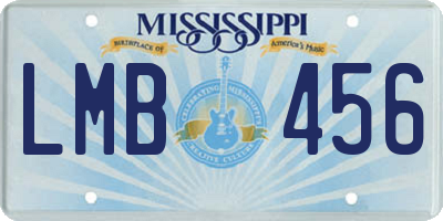 MS license plate LMB456