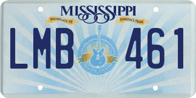 MS license plate LMB461