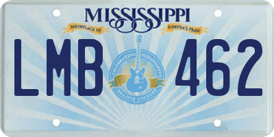 MS license plate LMB462