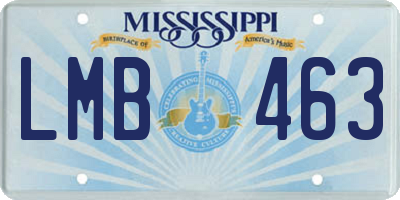 MS license plate LMB463