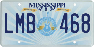 MS license plate LMB468