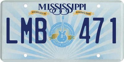 MS license plate LMB471