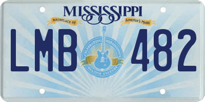 MS license plate LMB482