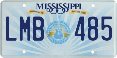 MS license plate LMB485