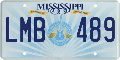 MS license plate LMB489