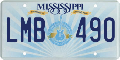 MS license plate LMB490