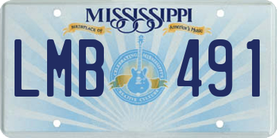 MS license plate LMB491