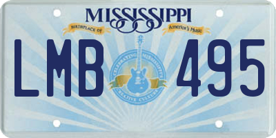 MS license plate LMB495