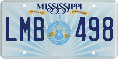 MS license plate LMB498