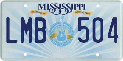 MS license plate LMB504