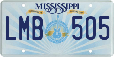 MS license plate LMB505