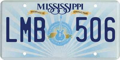 MS license plate LMB506