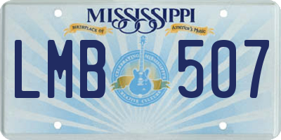 MS license plate LMB507