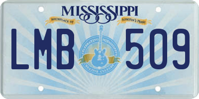 MS license plate LMB509