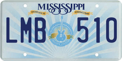 MS license plate LMB510