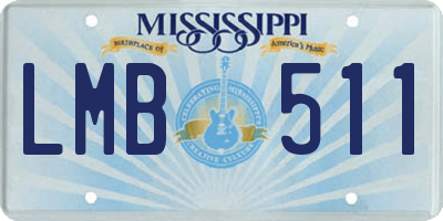 MS license plate LMB511