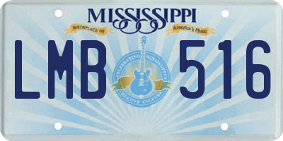 MS license plate LMB516