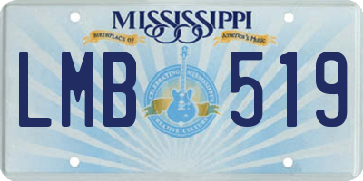 MS license plate LMB519