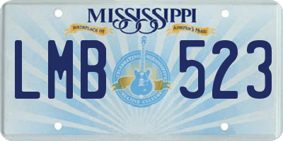 MS license plate LMB523