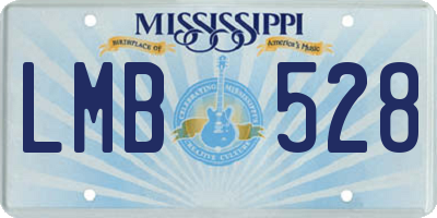 MS license plate LMB528