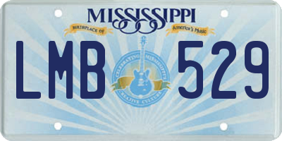 MS license plate LMB529