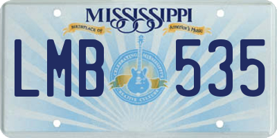 MS license plate LMB535