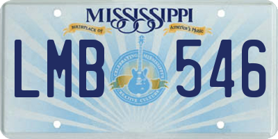 MS license plate LMB546